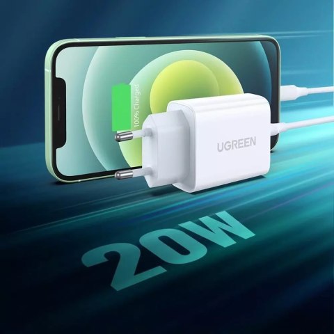UGreen Ładowarka sieciowa UGREEN USB Power Delivery 3.0 Quick Charge 4.0+ 20W 3A biały (60450) UGreen Ładowarka sieciowa UGREEN USB Power Delivery 3.0 Quick Charge 4.0+ 20W 3A biały (60450)