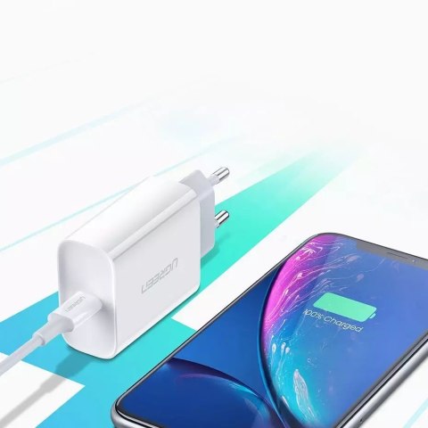 UGreen Ładowarka sieciowa UGREEN USB Power Delivery 3.0 Quick Charge 4.0+ 20W 3A biały (60450) UGreen Ładowarka sieciowa UGREEN USB Power Delivery 3.0 Quick Charge 4.0+ 20W 3A biały (60450)