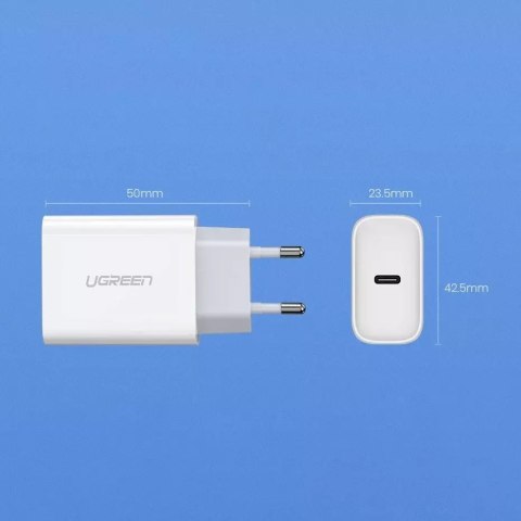 UGreen Ładowarka sieciowa UGREEN USB Power Delivery 3.0 Quick Charge 4.0+ 20W 3A biały (60450) UGreen Ładowarka sieciowa UGREEN USB Power Delivery 3.0 Quick Charge 4.0+ 20W 3A biały (60450)
