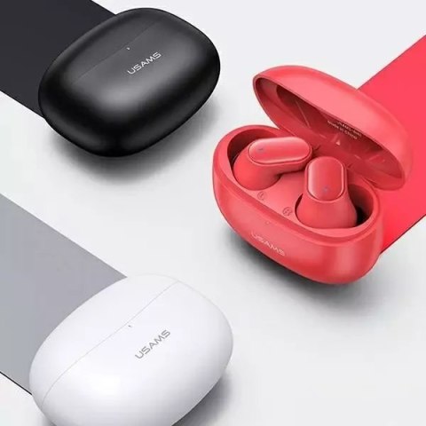 Usams Słuchawki Bluetooth 5.1 USAMS TWS BH series bezprzewodowe czerwony/red BHUBH03 Usams Słuchawki Bluetooth 5.1 USAMS TWS BH series bezprzewodowe czerwony/red BHUBH03