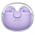 Usams Słuchawki Bluetooth 5.1 USAMS TWS BU series bezprzewodowe fioletowy/purple BHUBU02