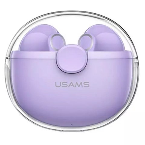 Usams Słuchawki Bluetooth 5.1 USAMS TWS BU series bezprzewodowe fioletowy/purple BHUBU02 Usams Słuchawki Bluetooth 5.1 USAMS TWS BU series bezprzewodowe fioletowy/purple BHUBU02