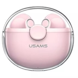 Usams Słuchawki Bluetooth 5.1 USAMS TWS BU series bezprzewodowe różowy/pink BHUBU04