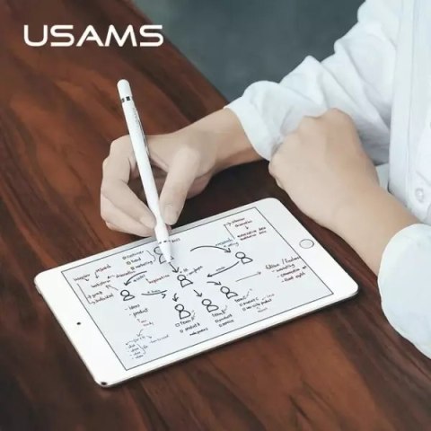Usams USAMS Active Stylus Pen rysik biały/whit ZB57DRB02 (US-ZB057) Usams USAMS Active Stylus Pen rysik biały/whit ZB57DRB02 (US-ZB057)