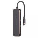 Usams USAMS Adapter HUB 2xUSB + USB-C + HDMI + Micro SD+SD czarny/black SJ575HUB01 (US-SJ575)