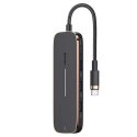 Usams USAMS Adapter HUB 3xUSB + USB-C + HDMI czarny/black SJ578HUB01 (US-SJ578)