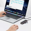 Usams USAMS Adapter HUB 3xUSB + USB-C + HDMI czarny/black SJ578HUB01 (US-SJ578)