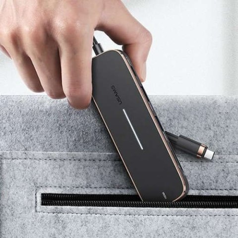 Usams USAMS Adapter HUB 3xUSB + USB-C + HDMI czarny/black SJ578HUB01 (US-SJ578) Usams USAMS Adapter HUB 3xUSB + USB-C + HDMI czarny/black SJ578HUB01 (US-SJ578)