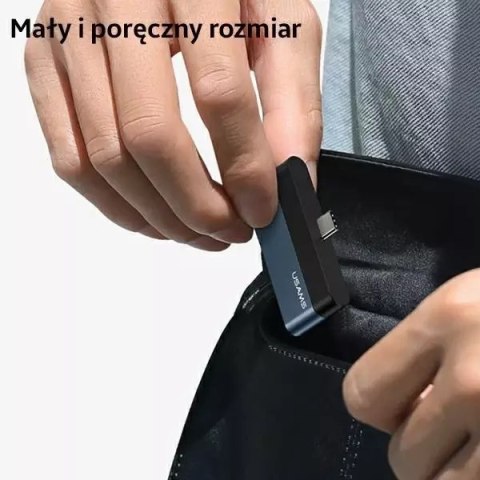 Usams USAMS Adapter HUB USB 3.0/USB-C/Micro SD szary/grey SJ491HUB01 (US-SJ491) Usams USAMS Adapter HUB USB 3.0/USB-C/Micro SD szary/grey SJ491HUB01 (US-SJ491)