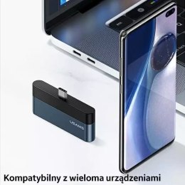 Usams USAMS Adapter HUB USB 3.0/USB-C/Micro SD szary/grey SJ491HUB01 (US-SJ491)