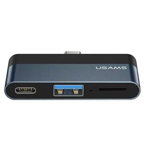 Usams USAMS Adapter HUB USB 3.0/USB-C/Micro SD szary/grey SJ491HUB01 (US-SJ491) Usams USAMS Adapter HUB USB 3.0/USB-C/Micro SD szary/grey SJ491HUB01 (US-SJ491)