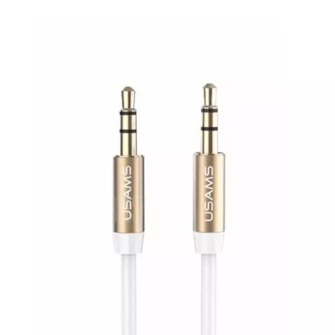 Usams USAMS Adapter audio jack 3,5m - 3,5m 1m biały/white YP102 (YP-01) Usams USAMS Adapter audio jack 3,5m - 3,5m 1m biały/white YP102 (YP-01)