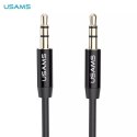 Usams USAMS Adapter audio jack 3,5m - 3,5m 1m czarny/black YP101 (YP-01)