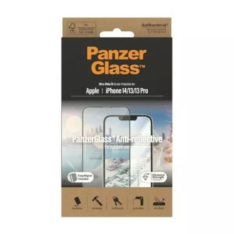 PanzerGlass Szkło PanzerGlass Ultra-Wide Fit do iPhone 14 / 13 Pro / 13 / 16e 6,1" Screen Protection Anti-reflective Antibacterial Easy Alig PanzerGlass Szkło PanzerGlass Ultra-Wide Fit do iPhone 14 / 13 Pro / 13 / 16e 6,1" Screen Protection Anti-reflective Antibacterial Easy Alig