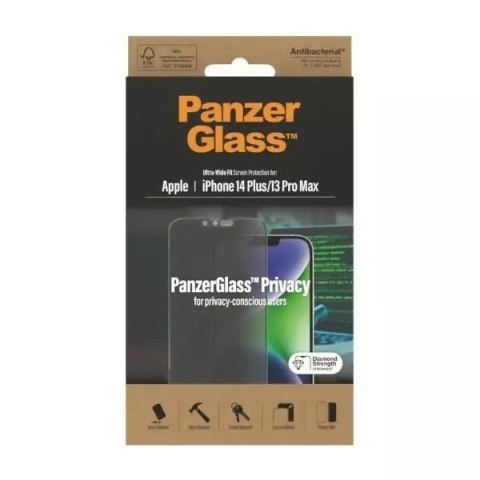 PanzerGlass Szkło PanzerGlass Ultra-Wide Fit do iPhone 14 Plus / 13 Pro Max 6,7" Privacy Screen Protection Antibacterial P2773 PanzerGlass Szkło PanzerGlass Ultra-Wide Fit do iPhone 14 Plus / 13 Pro Max 6,7" Privacy Screen Protection Antibacterial P2773