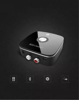 UGreen Adapter UGREEN odbiornik Bluetooth 5.1 aptX 2RCA / 3,5 mm mini jack czarny (40759)
