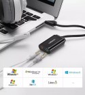 UGreen Adapter UGREEN zewnętrzna karta dźwiękowa muzyczna USB - 3,5 mm mini jack 15cm czarny (30724)