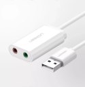 UGreen Adapter UGREEN zewnętrzna karta dźwiękowa muzyczna USB - 3,5 mm mini jack 15cm czarny (30724)