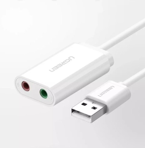 UGreen Adapter UGREEN zewnętrzna karta dźwiękowa muzyczna USB - 3,5 mm mini jack 15cm czarny (30724) UGreen Adapter UGREEN zewnętrzna karta dźwiękowa muzyczna USB - 3,5 mm mini jack 15cm czarny (30724)