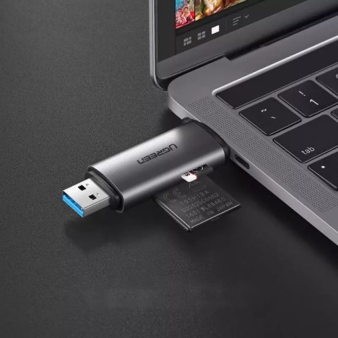 UGreen Czytnik kard UGREEN SD / micro SD na USB 3.0 / USB Typ C 3.0 szary (50706) UGreen Czytnik kard UGREEN SD / micro SD na USB 3.0 / USB Typ C 3.0 szary (50706)