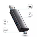 UGreen Czytnik kard UGREEN SD / micro SD na USB 3.0 / USB Typ C 3.0 szary (50706)
