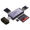 UGreen Czytnik kart UGREEN SD / micro SD / CF / MS na USB 3.0 szary (50541)