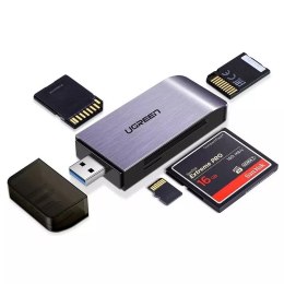 UGreen Czytnik kart UGREEN SD / micro SD / CF / MS na USB 3.0 szary (50541)