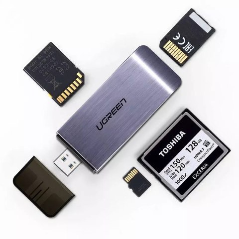 UGreen Czytnik kart UGREEN SD / micro SD / CF / MS na USB 3.0 szary (50541) UGreen Czytnik kart UGREEN SD / micro SD / CF / MS na USB 3.0 szary (50541)
