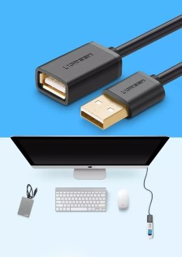 UGreen Kabel UGREEN przewód przejściówka USB (żeński) - USB (męski) 2m czarny (10316)