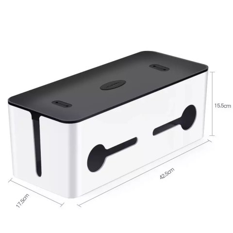 UGreen Organizer do kabli UGREEN pudełko pojemnik na listwy L 42,5x17,5x15,5cm czarno-biały (LP110) UGreen Organizer do kabli UGREEN pudełko pojemnik na listwy L 42,5x17,5x15,5cm czarno-biały (LP110)