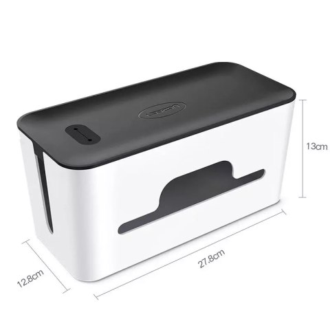 UGreen Organizer do kabli UGREEN pudełko pojemnik na listwy S 27,8x13x12,8cm czarno-biały (LP110) UGreen Organizer do kabli UGREEN pudełko pojemnik na listwy S 27,8x13x12,8cm czarno-biały (LP110)