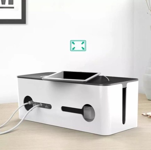 UGreen Organizer do kabli UGREEN pudełko pojemnik na listwy S 27,8x13x12,8cm czarno-biały (LP110) UGreen Organizer do kabli UGREEN pudełko pojemnik na listwy S 27,8x13x12,8cm czarno-biały (LP110)
