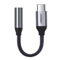 UGreen Ugreen przejściówka do słuchawek z 3,5 mm mini jack na USB Typ C 10 cm szary (30632)