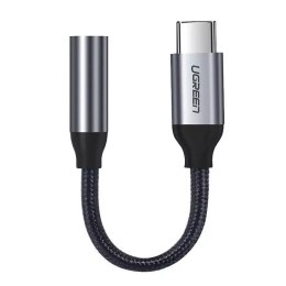 UGreen Ugreen przejściówka do słuchawek z 3,5 mm mini jack na USB Typ C 10 cm szary (30632)