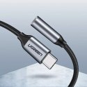 UGreen Ugreen przejściówka do słuchawek z 3,5 mm mini jack na USB Typ C 10 cm szary (30632)