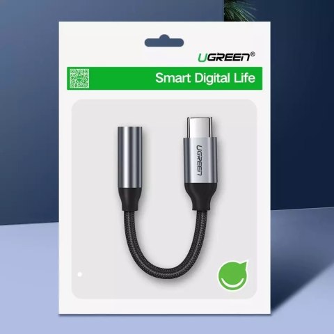 UGreen Ugreen przejściówka do słuchawek z 3,5 mm mini jack na USB Typ C 10 cm szary (30632) UGreen Ugreen przejściówka do słuchawek z 3,5 mm mini jack na USB Typ C 10 cm szary (30632)