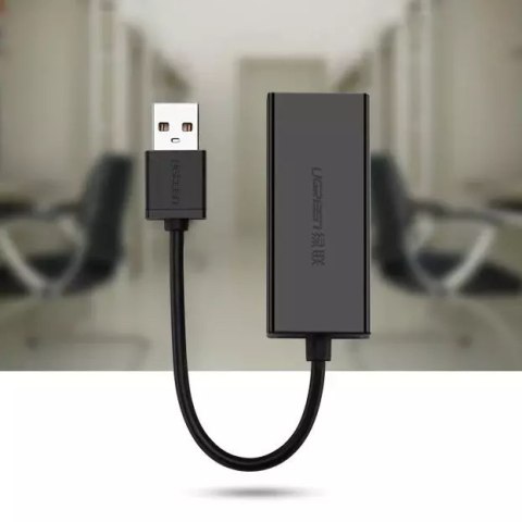 UGreen Zewnęrza karta sieciowa UGREEN RJ45 - USB 2.0 100 Mbps Ethernet czarny (CR110 20254) UGreen Zewnęrza karta sieciowa UGREEN RJ45 - USB 2.0 100 Mbps Ethernet czarny (CR110 20254)