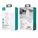Usams USAMS Ład. siec. MT 2xUSB-C+USB GaN 65W T33 PD + kabel USB-C-USB-C 100W Fast Charging biały/white MTXLOGTC02