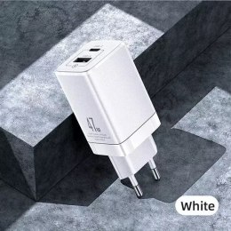 Usams USAMS Ład. siec. T41 USB-C+USB GaN 47W PD+QC (only head) Fast Charging biały/white CC137TC02 (US-CC137)