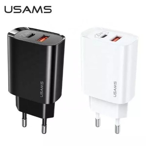 Usams USAMS Ładowarka sieciowa 1x USB-C + 1x USB T35 20W (only head) PD3.0 + QC3.0 Fast Charging biały/white CC121TC01 (US-CC121) Usams USAMS Ładowarka sieciowa 1x USB-C + 1x USB T35 20W (only head) PD3.0 + QC3.0 Fast Charging biały/white CC121TC01 (US-CC121)