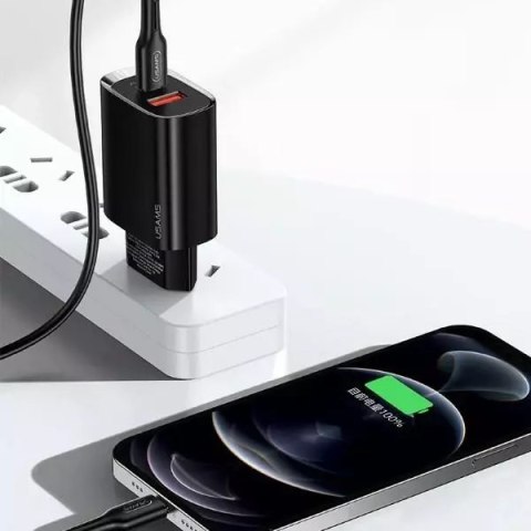 Usams USAMS Ładowarka sieciowa 1x USB-C + 1x USB T35 20W (only head) PD3.0 + QC3.0 Fast Charging biały/white CC121TC01 (US-CC121) Usams USAMS Ładowarka sieciowa 1x USB-C + 1x USB T35 20W (only head) PD3.0 + QC3.0 Fast Charging biały/white CC121TC01 (US-CC121)