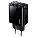 Usams USAMS Ładowarka sieciowa 1xUSB-C+1xUSB T40 20W LED (only head) PD3.0 + QC3.0 Fast Charging czarny/black CC133TC01 (US-CC133)