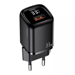 Usams USAMS Ładowarka sieciowa 1x USB-C + 1x USB T46 33W (only head) PD3.0 + QC3.0 Fast Charging czarny/black CC152TC01 (US-CC152)