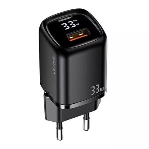 Usams USAMS Ładowarka sieciowa 1x USB-C + 1x USB T46 33W (only head) PD3.0 + QC3.0 Fast Charging czarny/black CC152TC01 (US-CC152) Usams USAMS Ładowarka sieciowa 1x USB-C + 1x USB T46 33W (only head) PD3.0 + QC3.0 Fast Charging czarny/black CC152TC01 (US-CC152)