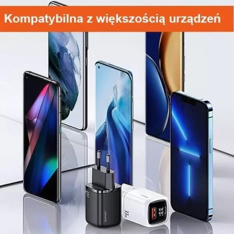 Usams USAMS Ładowarka sieciowa 1x USB-C + 1x USB T46 33W (only head) PD3.0 + QC3.0 Fast Charging czarny/black CC152TC01 (US-CC152) Usams USAMS Ładowarka sieciowa 1x USB-C + 1x USB T46 33W (only head) PD3.0 + QC3.0 Fast Charging czarny/black CC152TC01 (US-CC152)