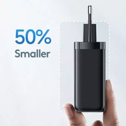 Usams USAMS Ładowarka sieciowa 1xUSB-C+1xUSB T47 65W PD Fast Charging Super Si biały/white CC153TC02 (US-CC153)