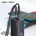 Usams USAMS Ładowarka sieciowa 1xUSB-C+1xUSB T47 65W PD Fast Charging Super Si czarny/black CC153TC01 (US-CC153)