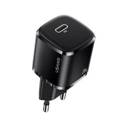 Usams USAMS Ładowarka sieciowa 1x USB-C T36 mini 20W (only head) PD3.0 Fast Charging czarny/black CC124TC01 (US-CC124)