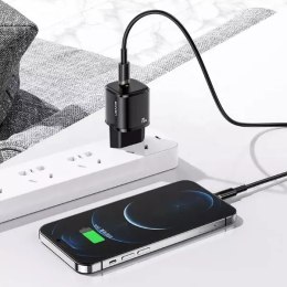 Usams USAMS Ładowarka sieciowa 1x USB-C T36 mini 20W (only head) PD3.0 Fast Charging czarny/black CC124TC01 (US-CC124)