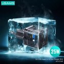 Usams USAMS Ładowarka sieciowa 1x USB-C T42 mini 25W (only head) Super SI 5V-3A PD3.0 Fast Charging czarny/black CC140TC01 (US-CC140)
